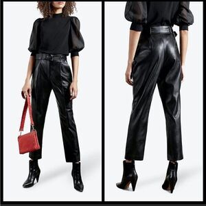 Ted Baker Faydell Pleather Belted Trouser Size 2 - US 6